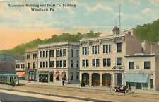 WOODLAWN PA - Municipal Building and Trust Co. Building Postcard picture