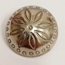 Vintage Native American Sterling Silver Stamped Concho Button picture