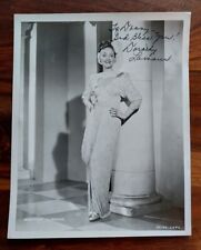 Dorothy Lamour Autographed  8 x 10 VINTAGE Photo,  picture