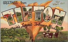 TIFTON Georgia Large Letter Postcard 