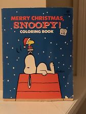 Peanuts vintage Merry Christmas Snoopy coloring book NEW UNUSED 1979 picture