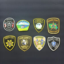 Lot of 8 Sheriff Dept. Police Patches TN FL LA ID AK MA MN Mixed Bundle Set 3 picture