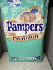 Vintage 1999 Pampers Premiums Open Pack 54 Count Size 5 Diapers 18 Left picture