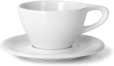 notNeutral LINO Porcelain Cup & Saucer Small Latte 8 oz (White, 1) 8 oz, White  picture