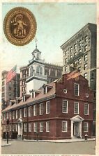 Vintage Postcard Old State House From Washington Street Boston Massachusetts MA picture
