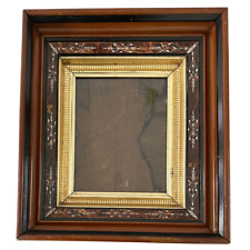 Antique Handmade Wooden Frame Ornate Decor Border Internal 9.5 x 7.5 in. picture