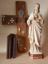 Pieraccini Vintage Chalkware Sacred Heart of Jesus Statue 17