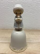 Vtg 1991 Enesco Precious Moments May Your Christmas Be Merry Porcelain Bell picture