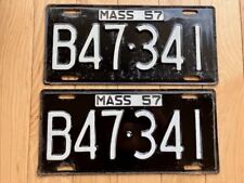 Pair of 1957 Massachusetts License Plates picture