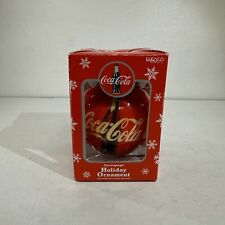 Cocal Cola Decoupage Holiday Ornament Lightweight More Durable Than Glass Enesco picture