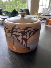 Antique Signed  P&P Limoges Jar With Lid Asian Landscape picture