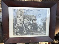used antique framed pictures vintage Frontiersman picture