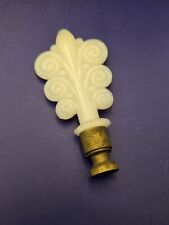 Vintage 1930s Aladdin Alacite Lamp Finial Opalescent Glass Scroll Bouquet  picture