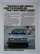 Virginia Wade 1978 Volvo Sedan Vintage Blue Original Magazine Print Ad 8.5 x 11