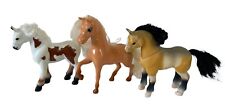 Vintage Lot of 3 Brown Horses - Kid Kore - Farm Barbie Doll House picture