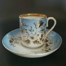  RUSSIAN KUZNETSOV ANTIQUE IMPERIAL FACTORY CUP AND SAUCER HANDPAINTED 19thC picture
