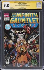 1991 Marvel Infinity Gauntlet #1 CGC 9.8 signed by Jim Starlin & George Perez picture