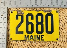 1912 Maine Porcelain License Plate 2680 ALPCA STERN CONSIGNMENT picture