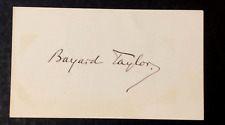 Bayard Taylor Signed Card - American poet, literary critic, author, and diplomat picture