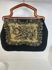 vintage tapestry Purse and Bakelite, rare picture