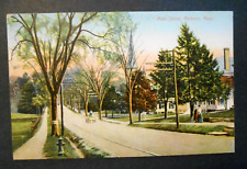 Early 1900's Main Street Amherst MA Unused Postcard Scott Photo picture