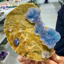2.22LB Rare crystal samples of transparent blue cubic fluorite/China picture