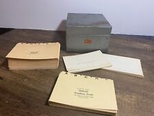 Weis Metal Index Card Recipe File Box Monroe Michigan + Oxford Vintage Dividers picture