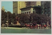 The Colorful Hansom Cabs In Central Park Plaza 59th & 5th Ave New York Postcard picture