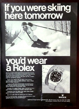 Rolex Explorer Original 1969 Vintage Print Ad If You Were Skiing picture