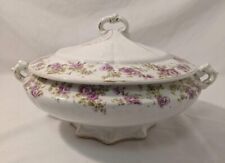 Royal Porcelain Phyllis Pink Lavender Flower Covered Tureen Casserole and Lid  picture