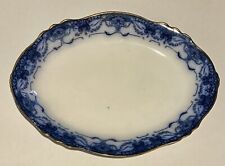 Antique Henry Adcock  Beverly England Ironstone Flo Blue Platter 18x13 picture