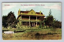 Oberlin KS-Kansas, The Benton Residence, Antique, Vintage Postcard picture