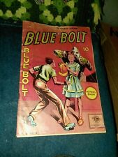 BLUE BOLT V.6 #6 1945 DICK COLE drag boy vs THE HOODED MENACE GOLDEN AGE TRANS  picture