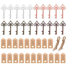 20Pcs Vintage Key Bottle Openers with Card Tag, Organza Bags, Rope, 4Color picture