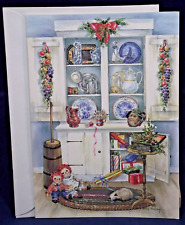 Vtg Red Farm Studio Christmas Cupboard Card Unused Ellen Nelson picture