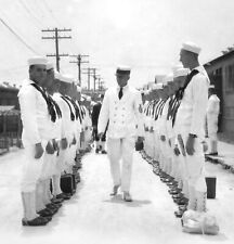 WWI US Navy Sailors Inspection Photograph Reprinted from Original Negative. picture