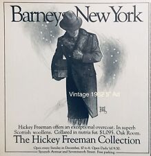 1982 Barneys New York PRINT AD 5.5” Hickey Freeman VINTAGE Promo Overcoat picture
