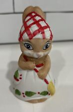 Vintage Jasco Critter Bells Brown Bunny Bisque Porcelain picture