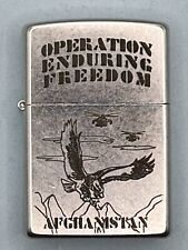 Vintage 2007 Operation Enduring Freedom Afghanistan Chrome Zippo Lighter NEW picture