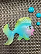 Vintage Miller Studio Fish Wall Plaque Hanging with Bubbles for mermaid bath picture