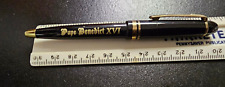 Pope Benedict XVI Gold & Black commemorative pen / very rare item Blessings picture