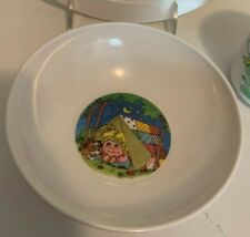 Cabbage Patch Cereal Bowl OAA  Cartoon Kids Camping Vintage 1986 picture