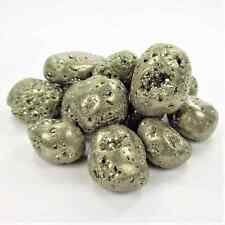 Bulk Wholesale Lot 1 LB Tumbled Iron Pyrite with Druzy One Pound Polished Stones picture