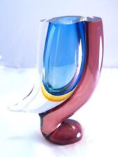 M Design Art Glass Vase Mouth Blown Surrounding Sommerso Vase X479 picture
