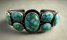 Navajo PERRY SHORTY Lone Mtn Turquoise &  Silver Bracelet - Fabulous picture