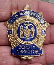 Vintage Obsolete City Of New York Police Deputy Inspector Lapel Pin picture