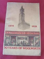 1929 ANTIQUE 50 YEARS OF WOOLWORTH STORES ADVERTISING BOOKLET picture
