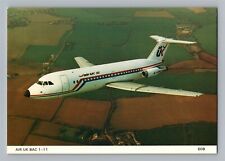 Aviation Airplane Postcard Air UK Airlines BAC 1-11 Midair AE2 picture