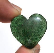 Top Green Strawberry Quartz Heart Cabochon 39 Crt Loose Gemstone For Jewelry picture