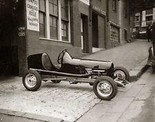1934 Midget RACE CAR with Henderson Motorcycle Engine PHOTO  (191-L) picture